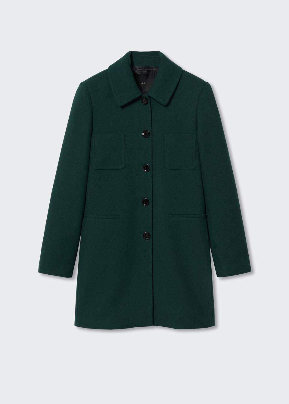 Buttoned wool coat Women MANGO OUTLET USA