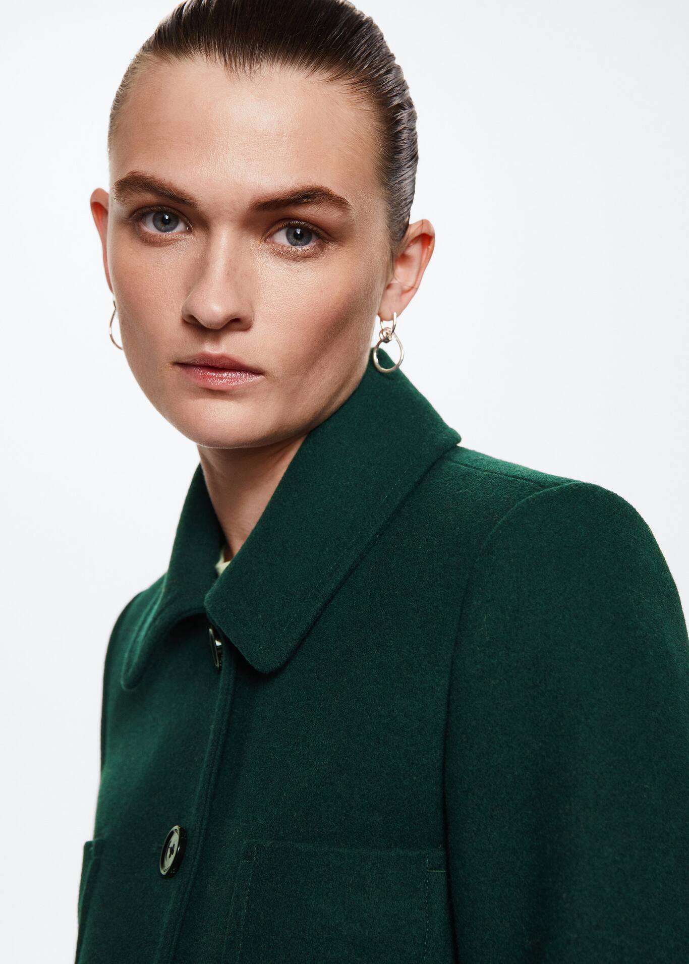 Buttoned wool coat Women MANGO OUTLET USA