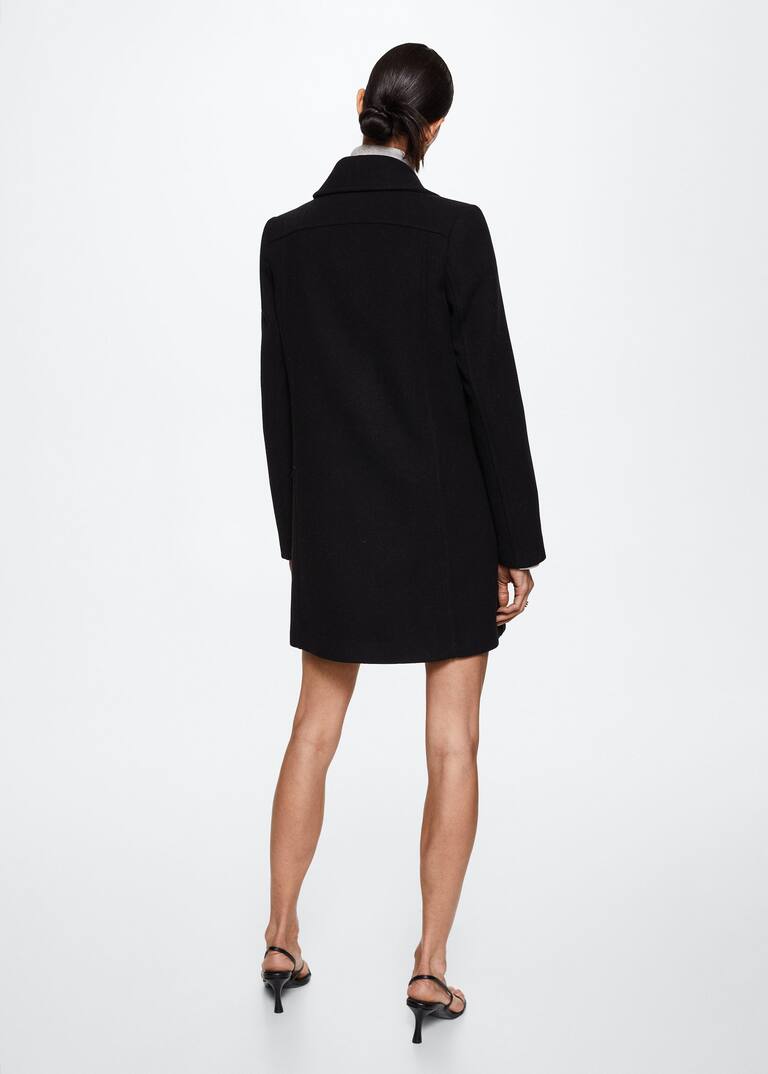 Buttoned wool coat Women Mango USA