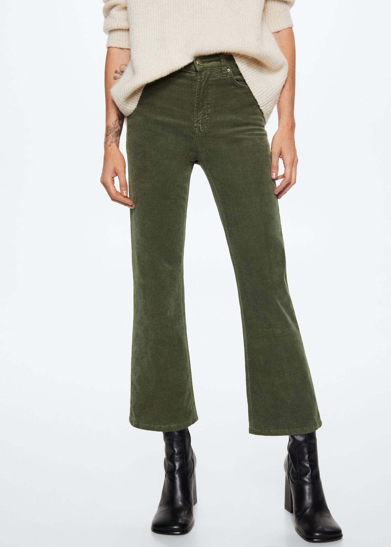 Corduroy bootcut jeans Women MANGO OUTLET USA