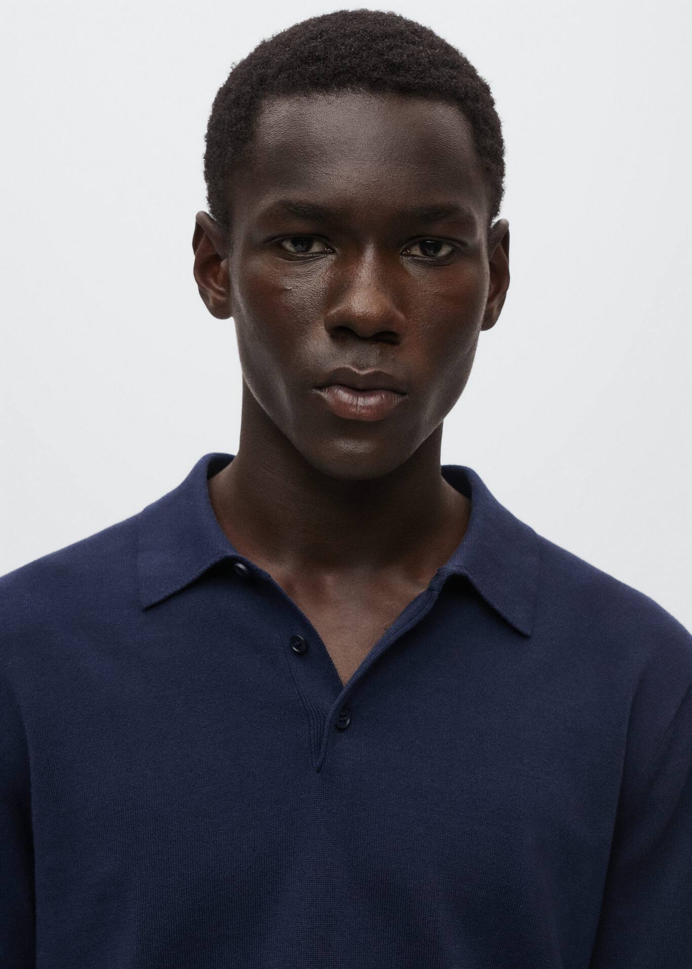 Polo punto algodón manga larga Hombre MANGO OUTLET Andorra