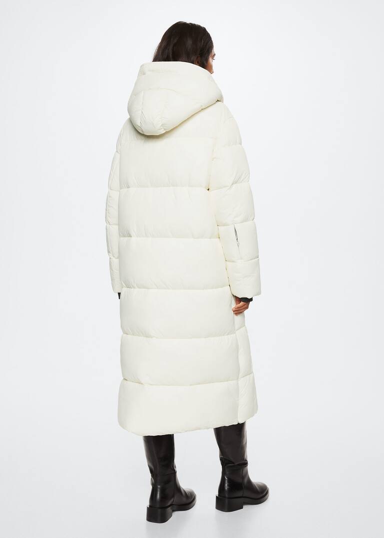 Quilted long coat Women Mango USA