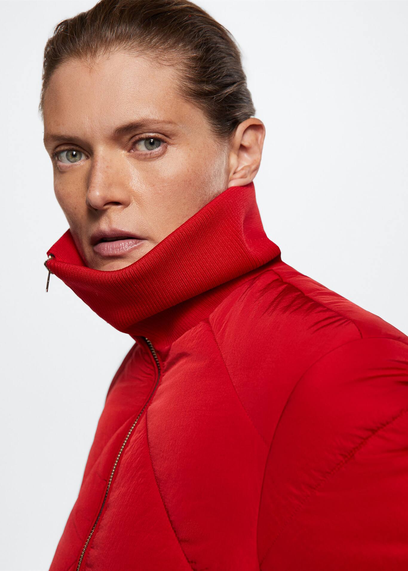 Anorak court matelassé Femme Mango France