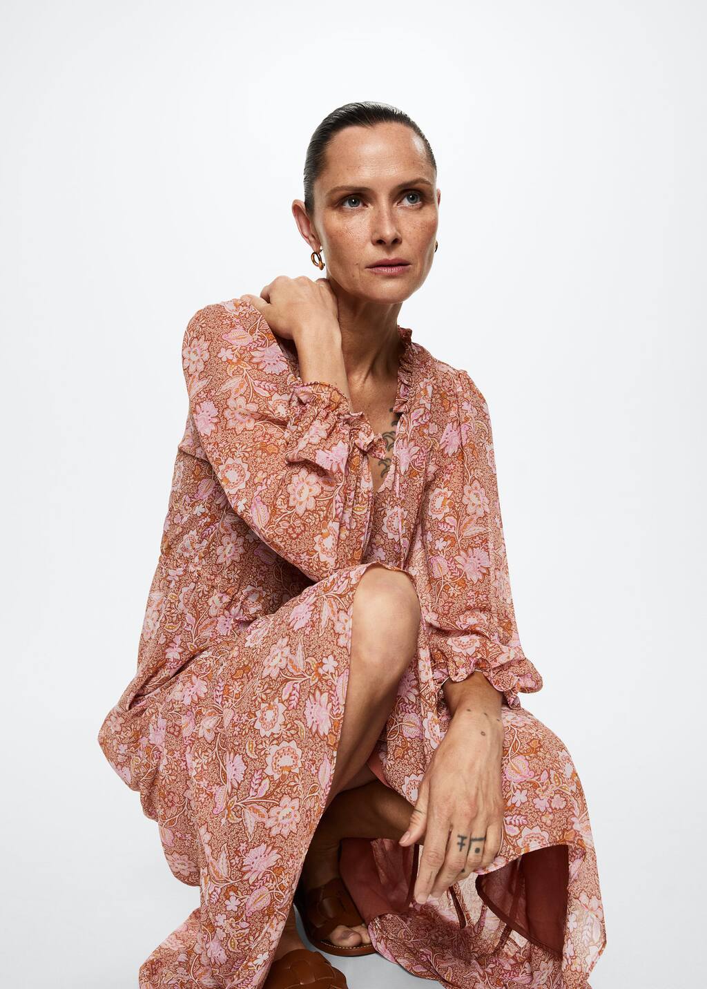 Mango Floral print dress 37023847 28