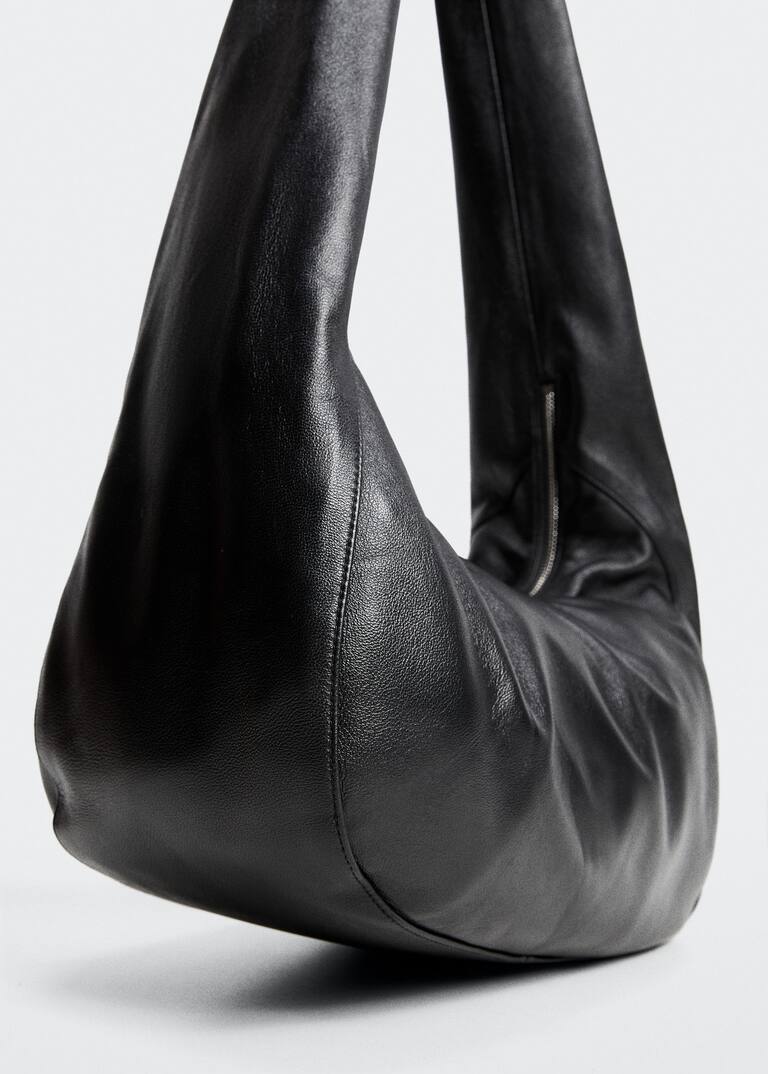 Leather strap tote bag - Woman | Mango Malaysia