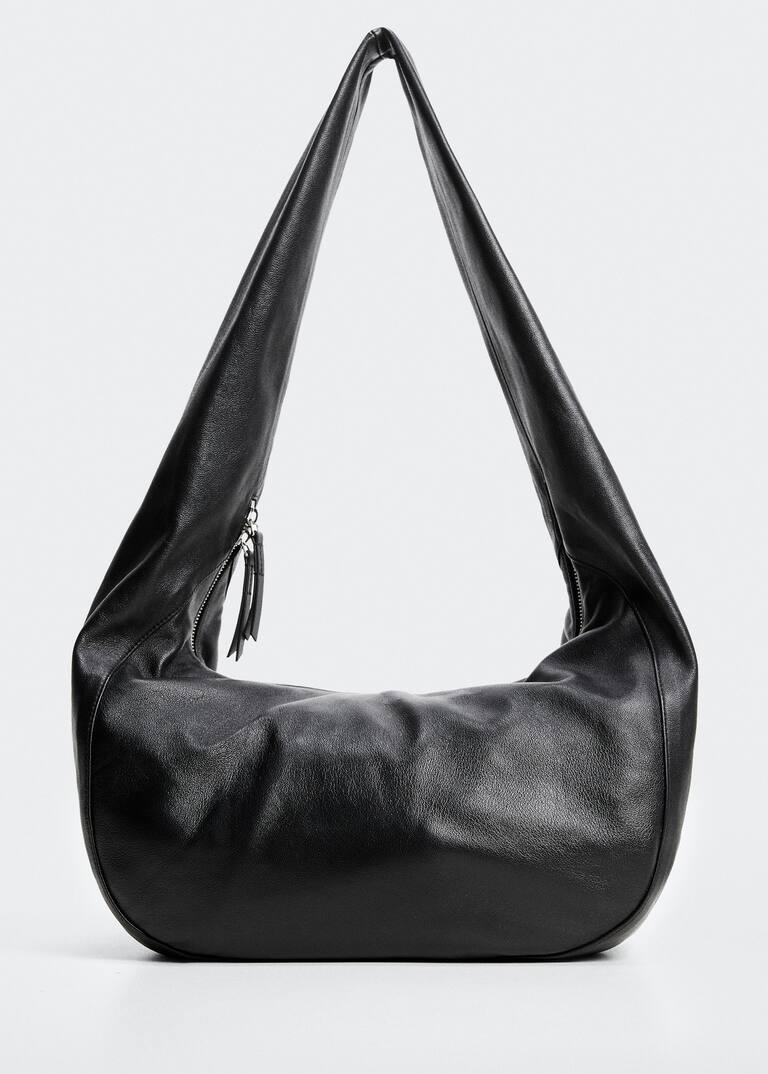 Leather strap tote bag - Woman | Mango Malaysia
