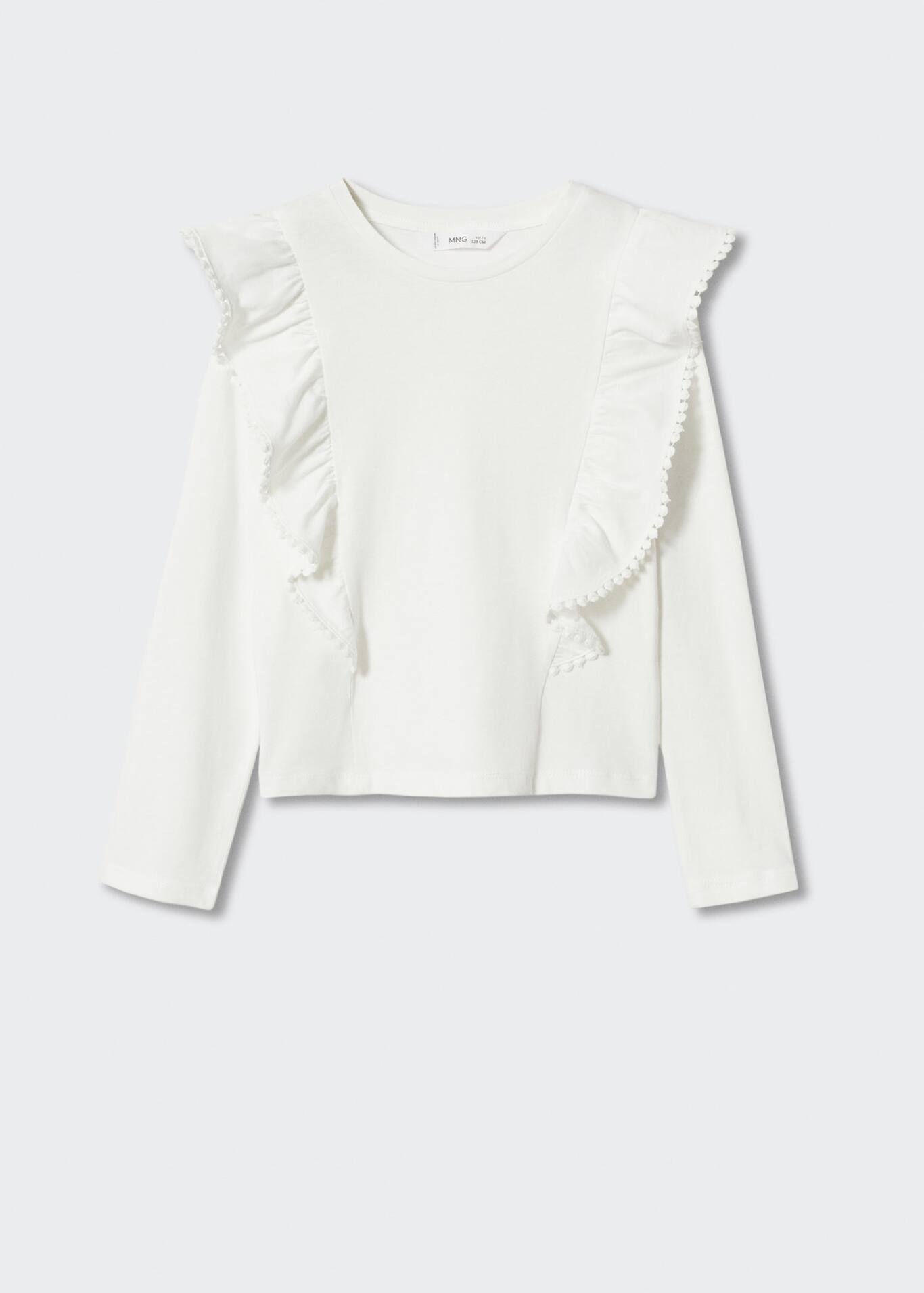 Camiseta algodón volantes Niña MANGO OUTLET España