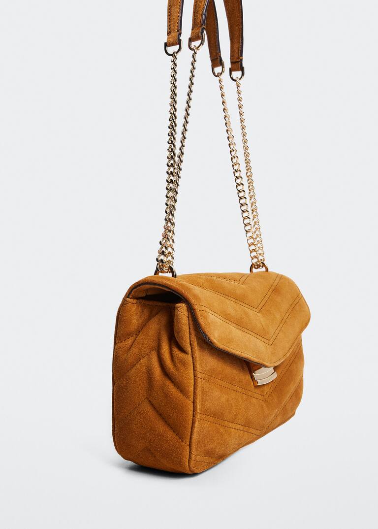 Leren tas met ketting Dames Mango Nederland
