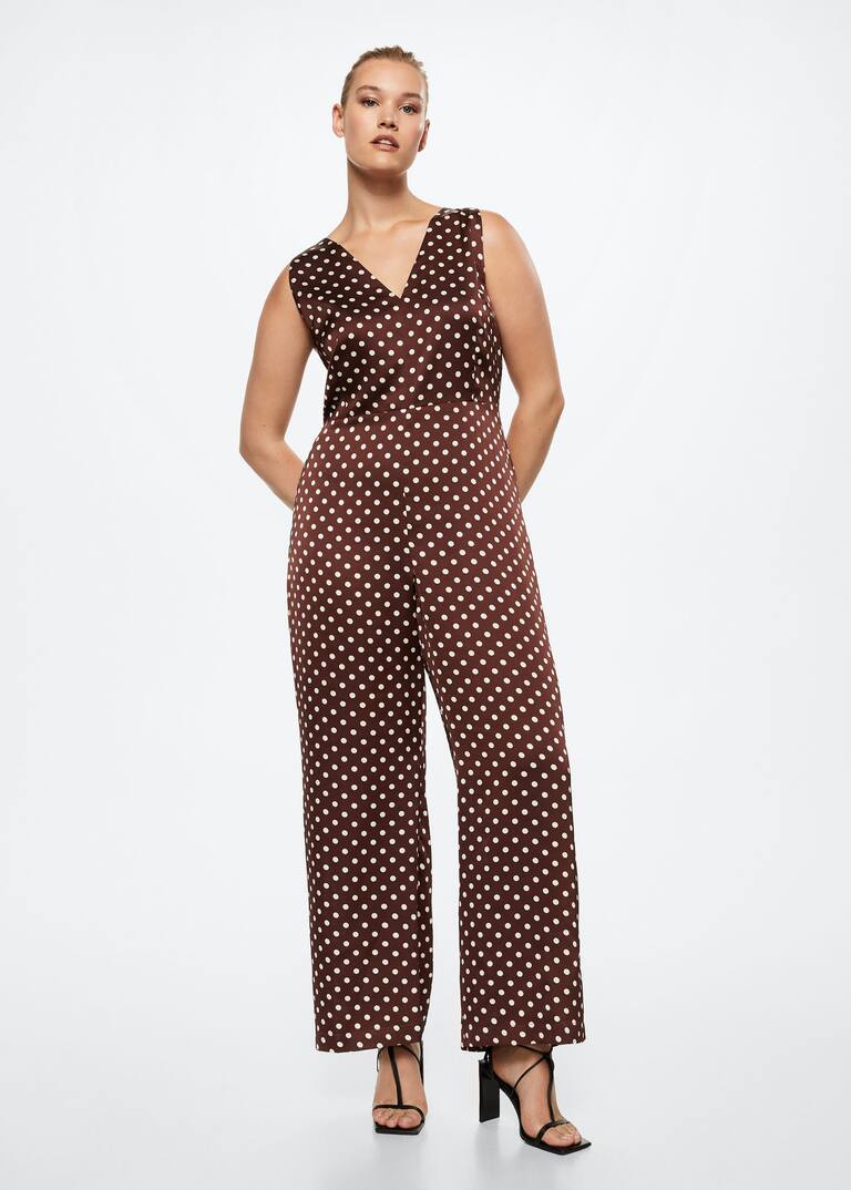 polka dot print jumpsuit