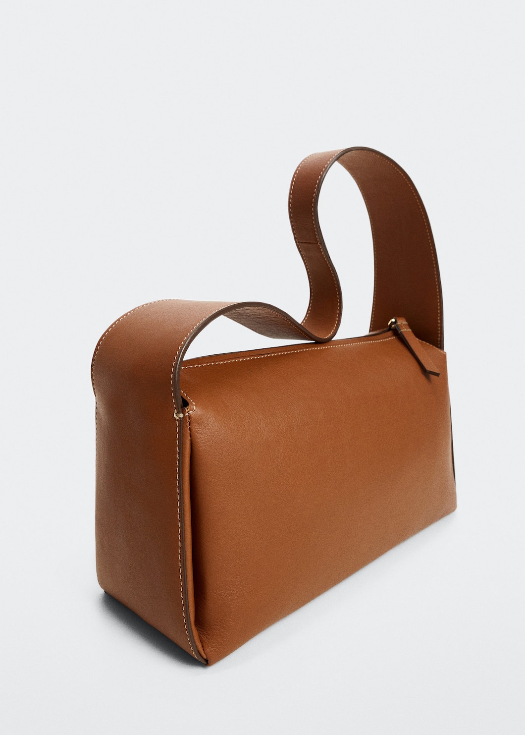 Leather shoulder bag - Medium plane