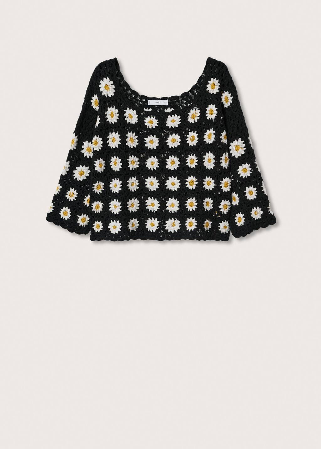 Mango Daisy crochet sweater 37040028 99