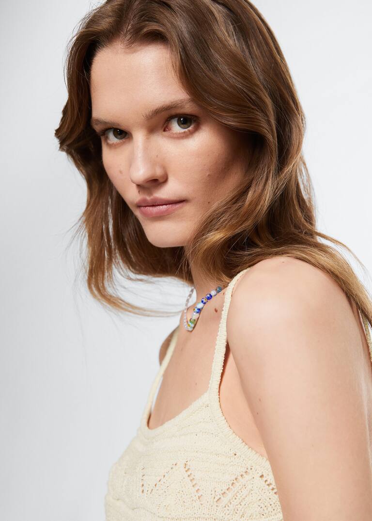 Knitted cropped top Woman MANGO OUTLET United Kingdom