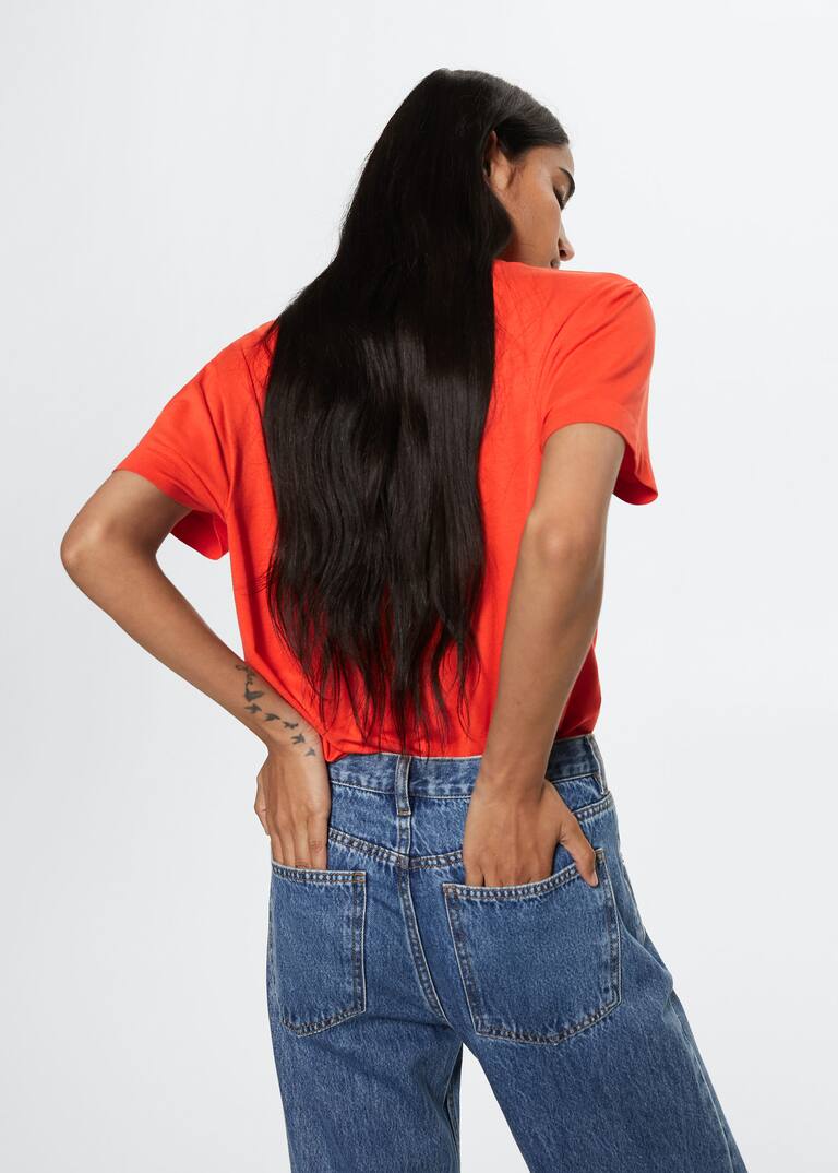 Vneck flowy tshirt Women Mango United Kingdom