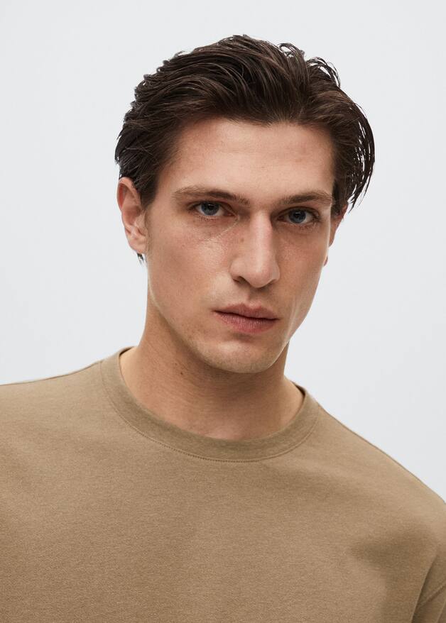 Cotton linenblend tshirt Men MANGO OUTLET USA