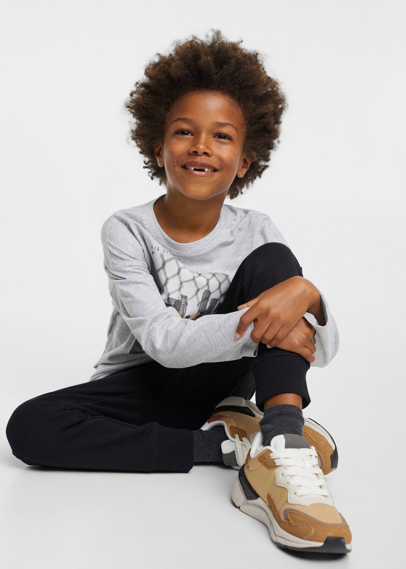 Zip jogger pants Boys MANGO OUTLET USA