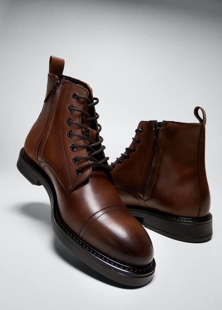gomez leather lace up boots