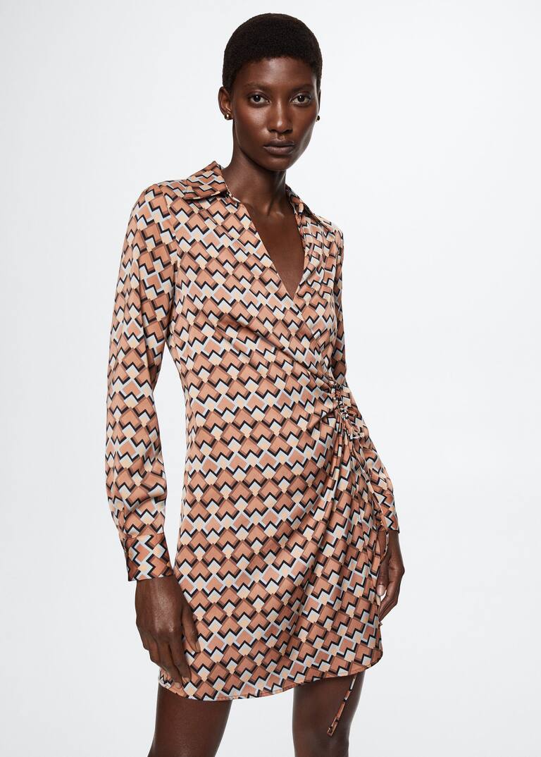 Print wrap dress Women Mango United Kingdom