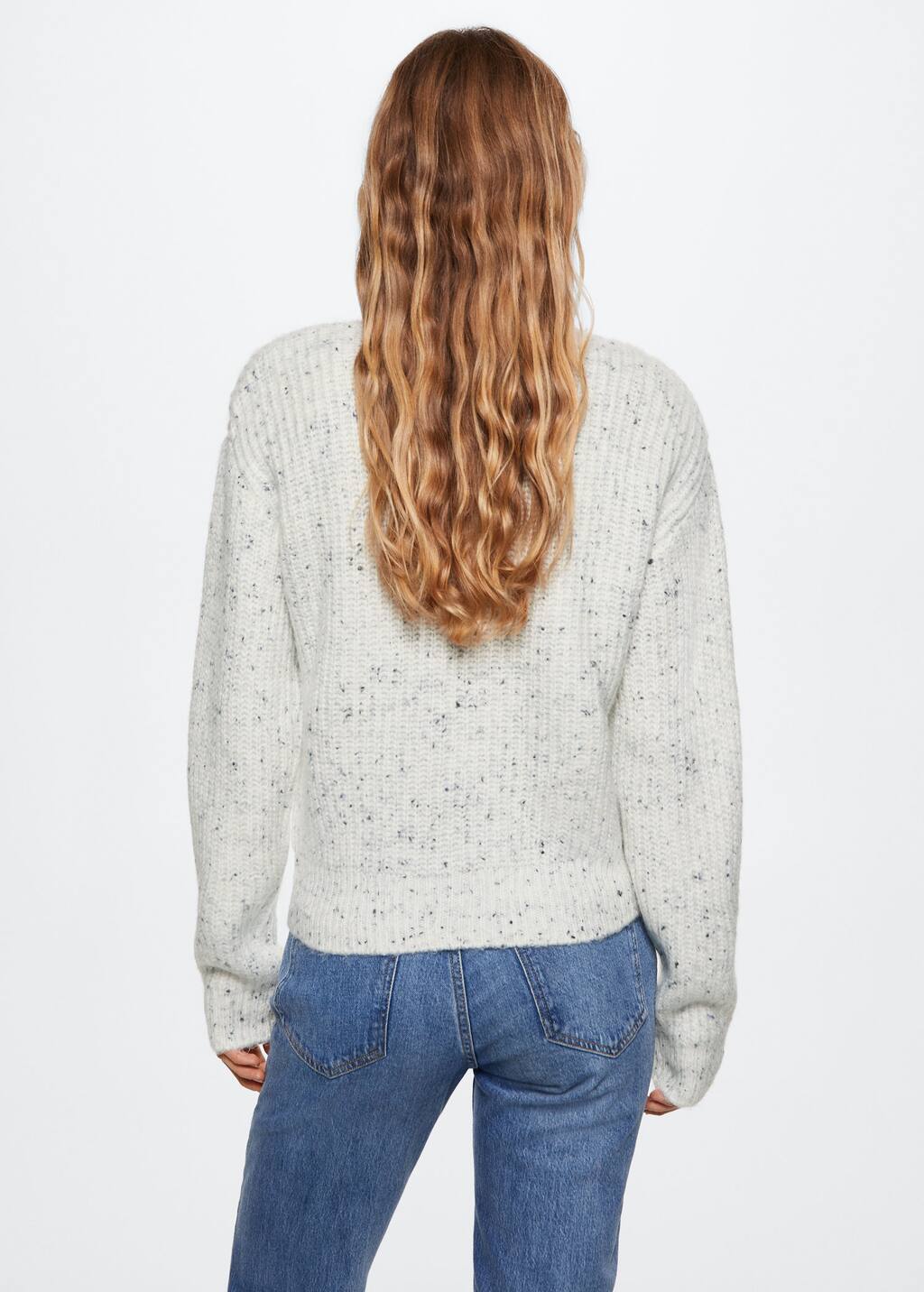 Mango High collar ribbed knit sweater 3704909203