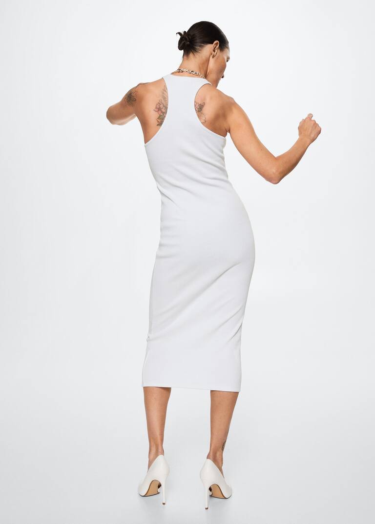 Ribbed cotton dress Women Mango USA