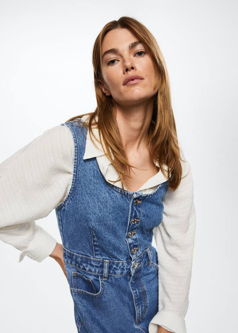 Button denim dress Woman Mango Vietnam