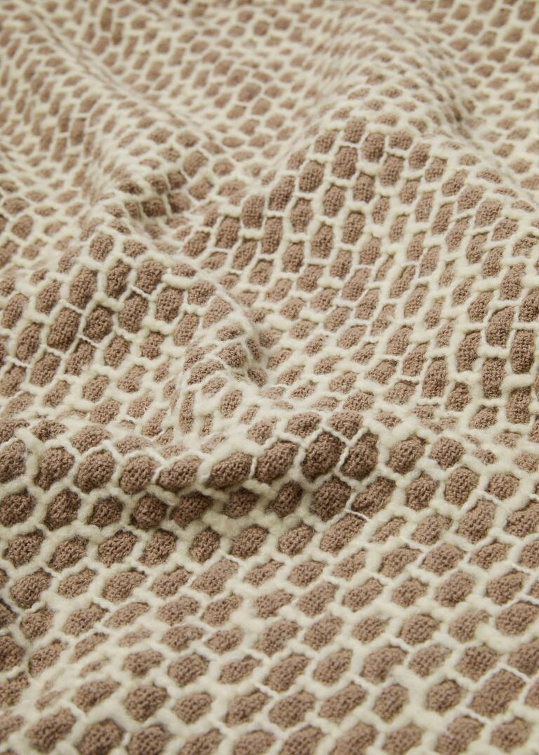 Blanket of wool mix fabric 180x130cm Home Mango Home United Kingdom