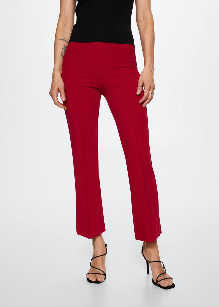 Flare crop trousers Women Mango United Kingdom