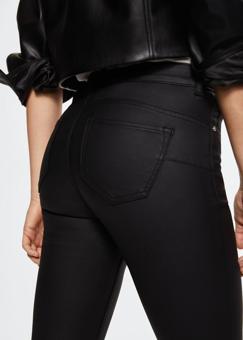 Mango Skinny pushup waxed jeans 37055907 99