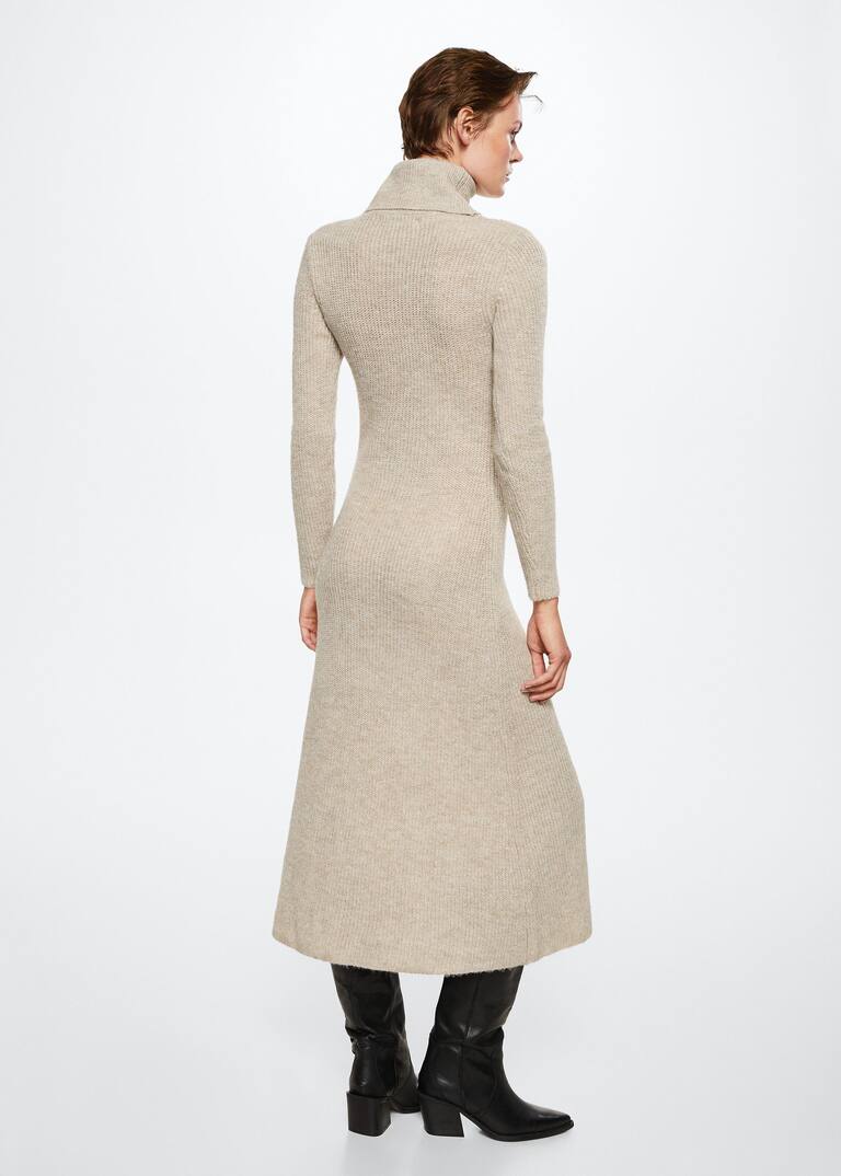 Knitted turtleneck dress Women Mango USA
