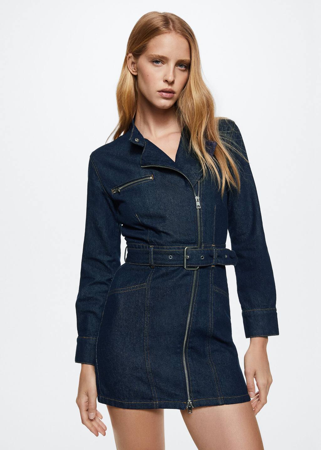 Mango Belt denim dress 37056317 TS