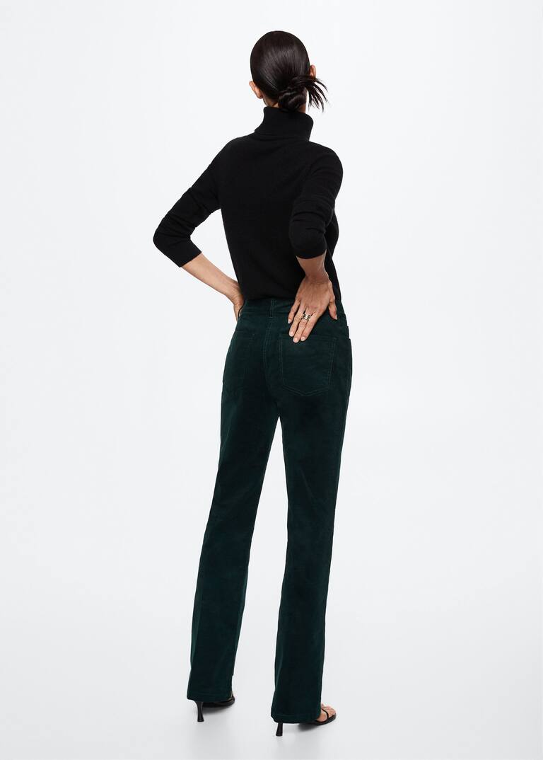 Pantalón flare micropana Mujer Mango El Salvador