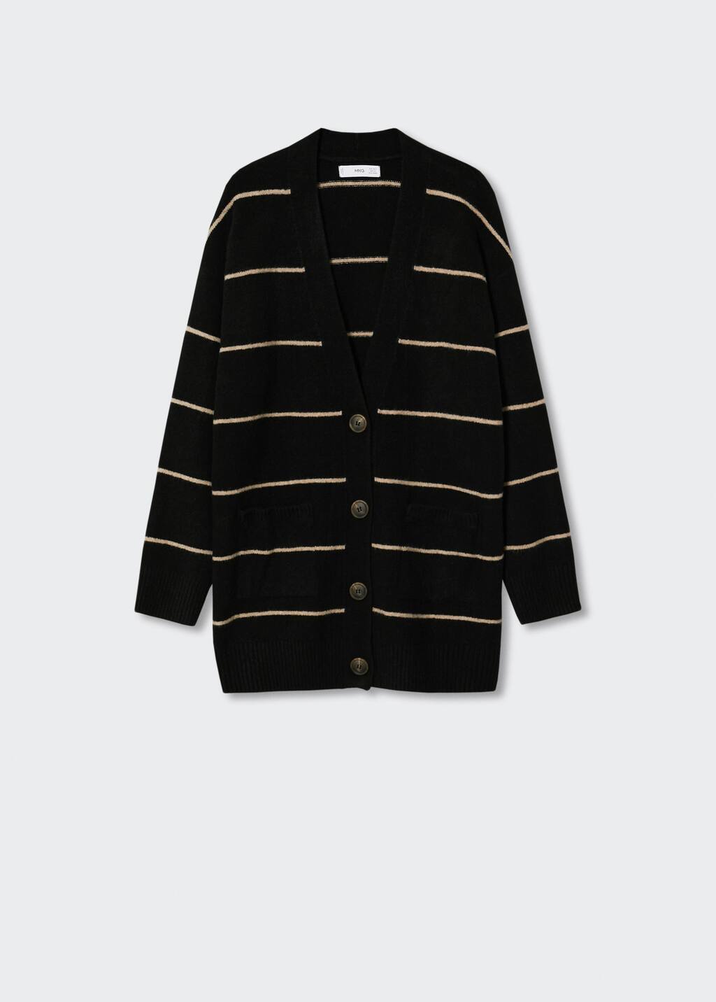 Mango Striped cardigan with buttons 3705907706