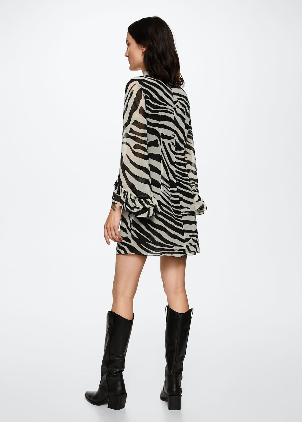 Mango animal print boots best sale