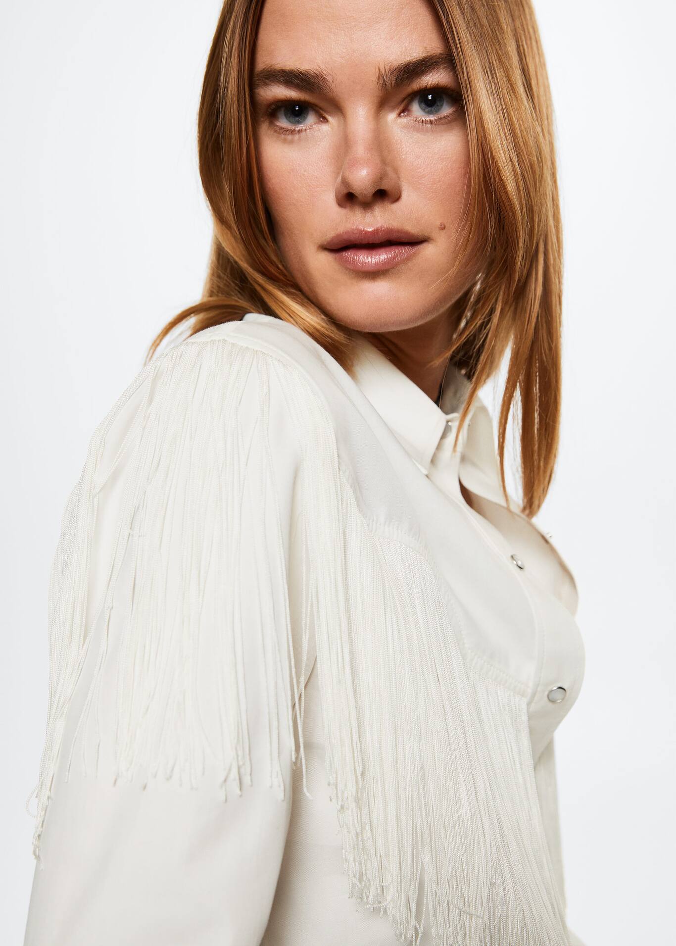 Fringes detail shirt - Women | MANGO OUTLET USA