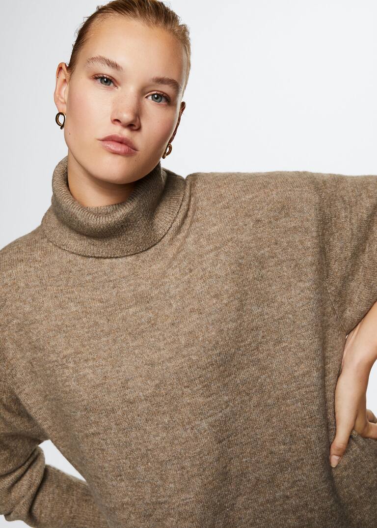 Turtle neck dress Women Mango USA