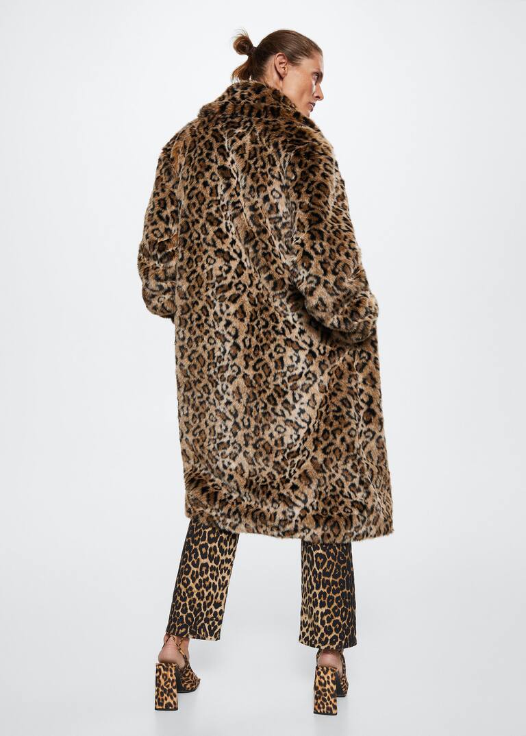 Animal print faux fur coat - Women | Mango USA
