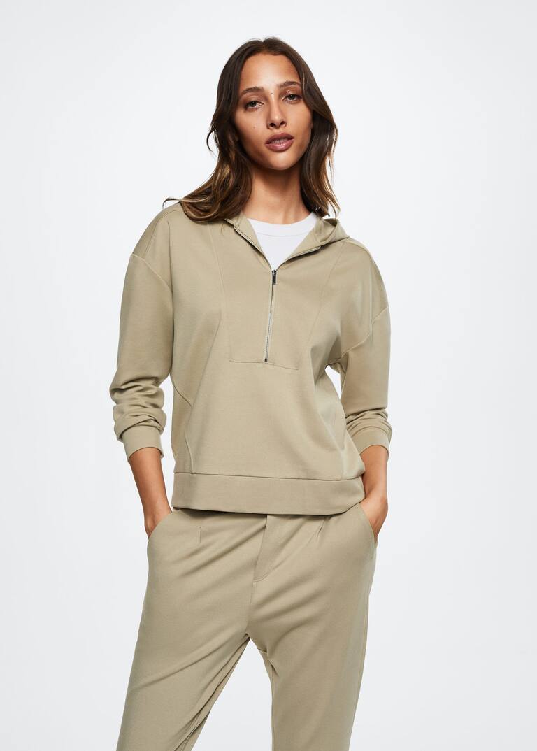 Zipper high collar sweater Woman Mango India