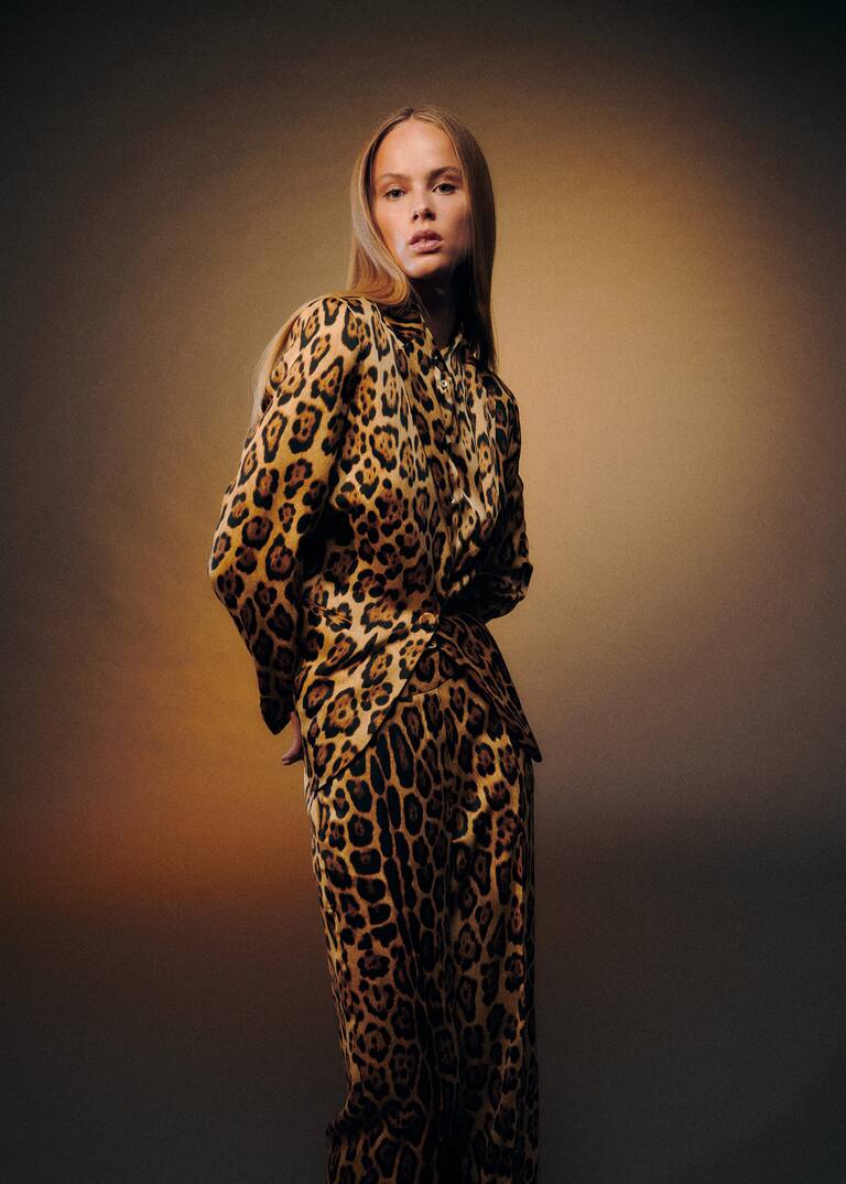 Animal print suit blazer Women Mango USA