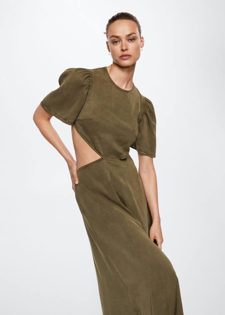 Lyocell 100 dress Women Mango USA