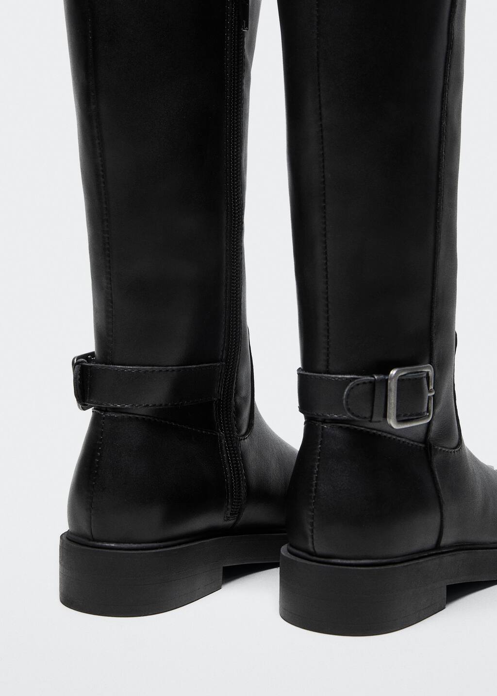 Mango Leather boots with tall leg 37091503 99