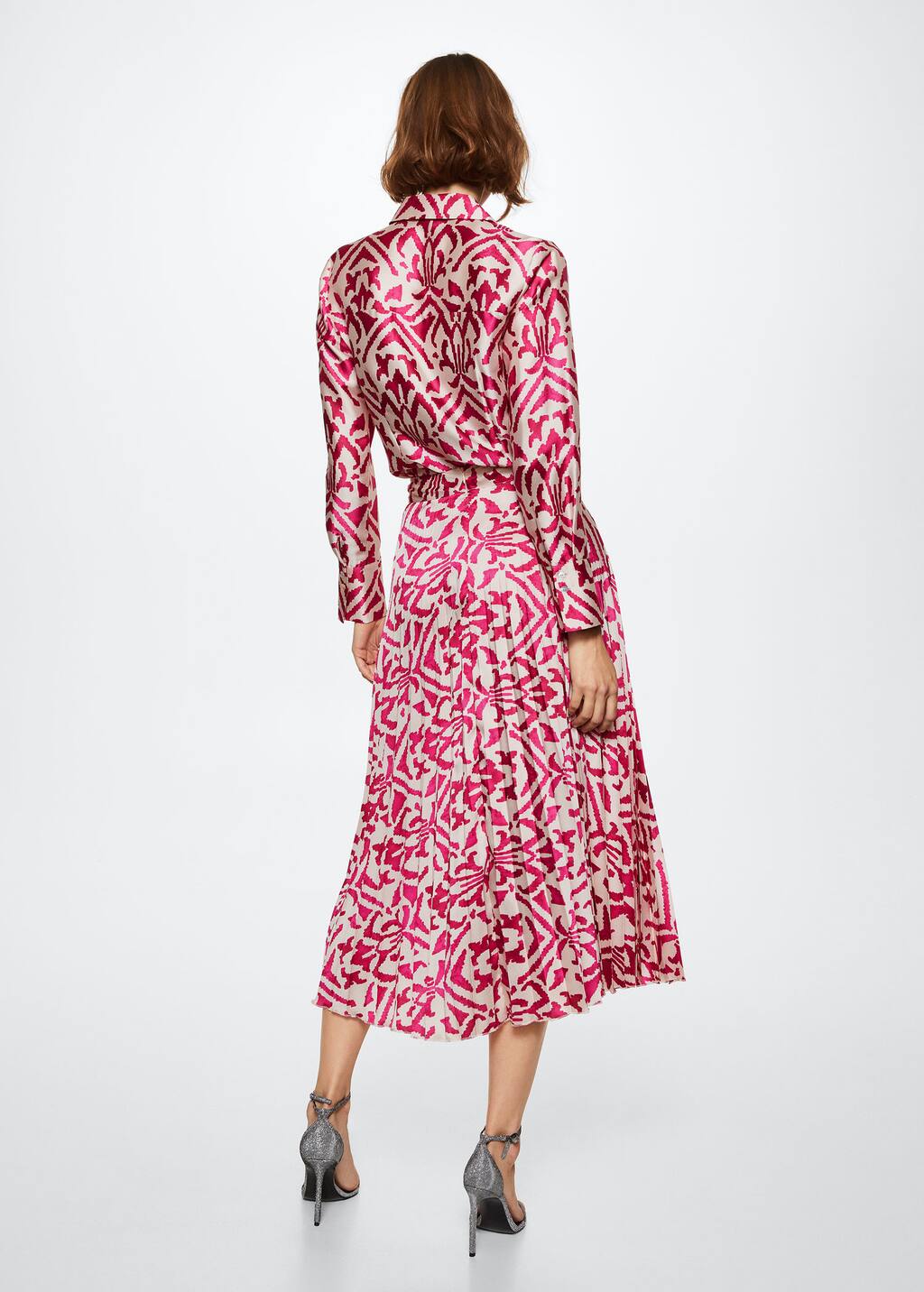 Mango Printed pleated skirt 37093855 85