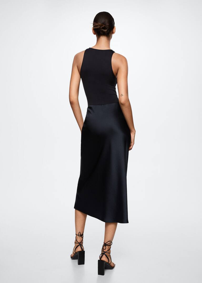 Jupe midi satinée Femme Mango Belgique