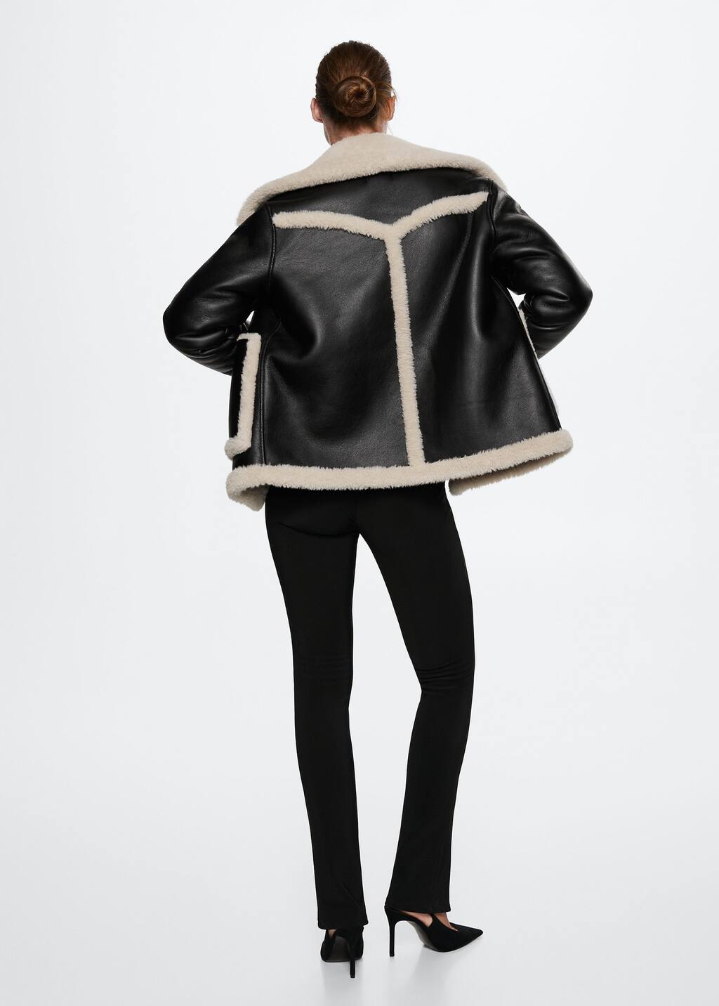 double face fur effect coat