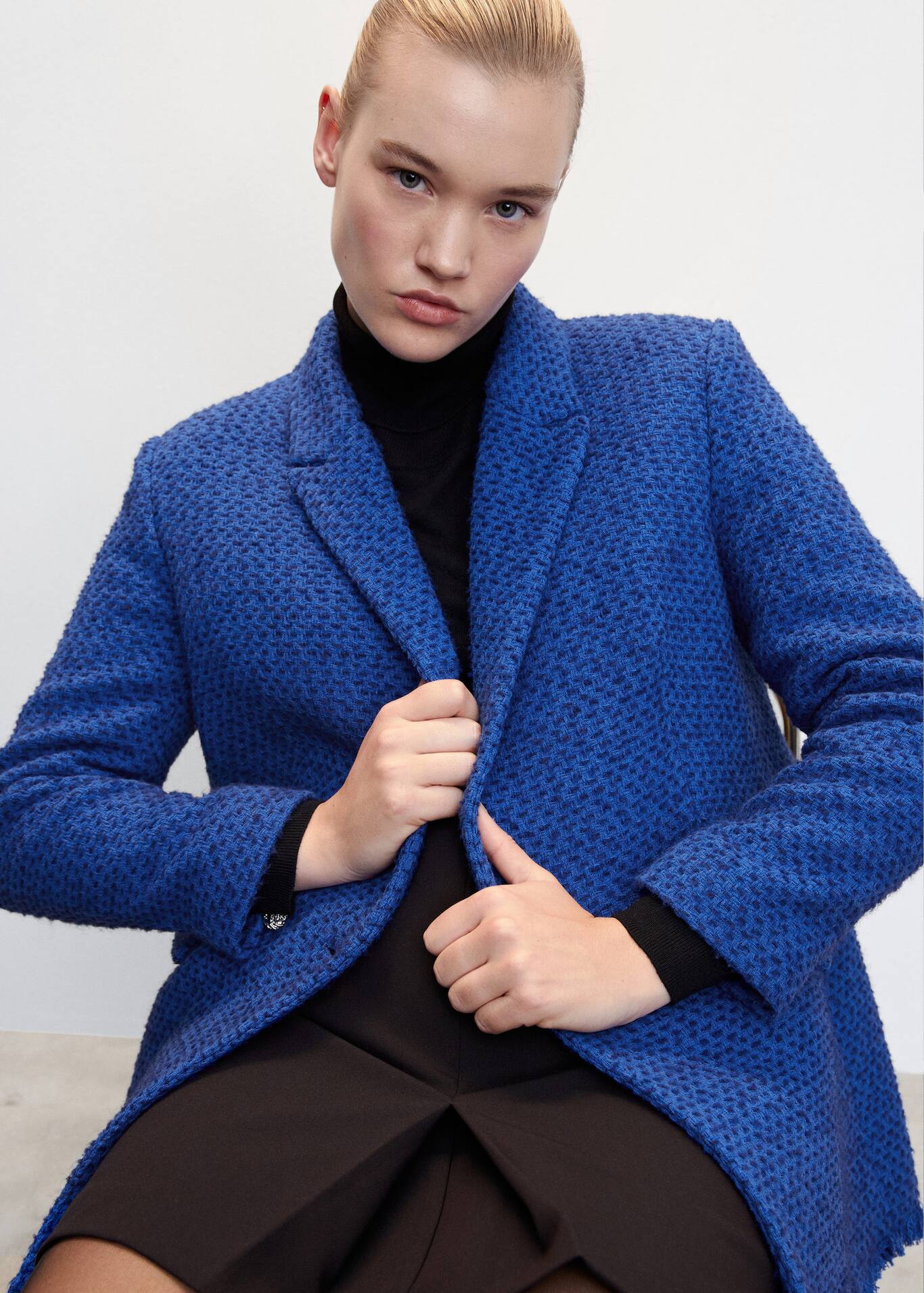 Tweed jacket with jewel buttons Women MANGO OUTLET USA