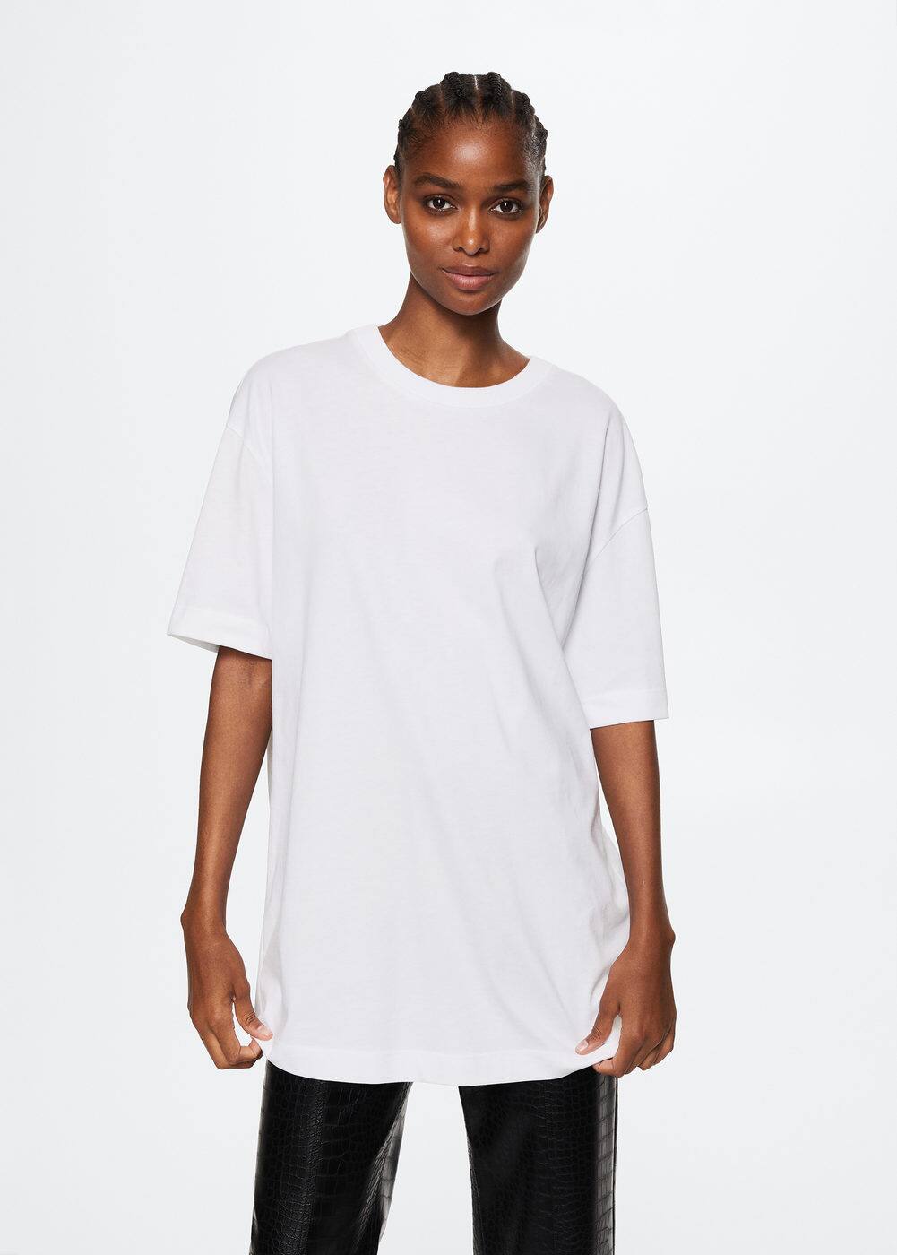 Oversize cotton tshirt Woman MNG Australia