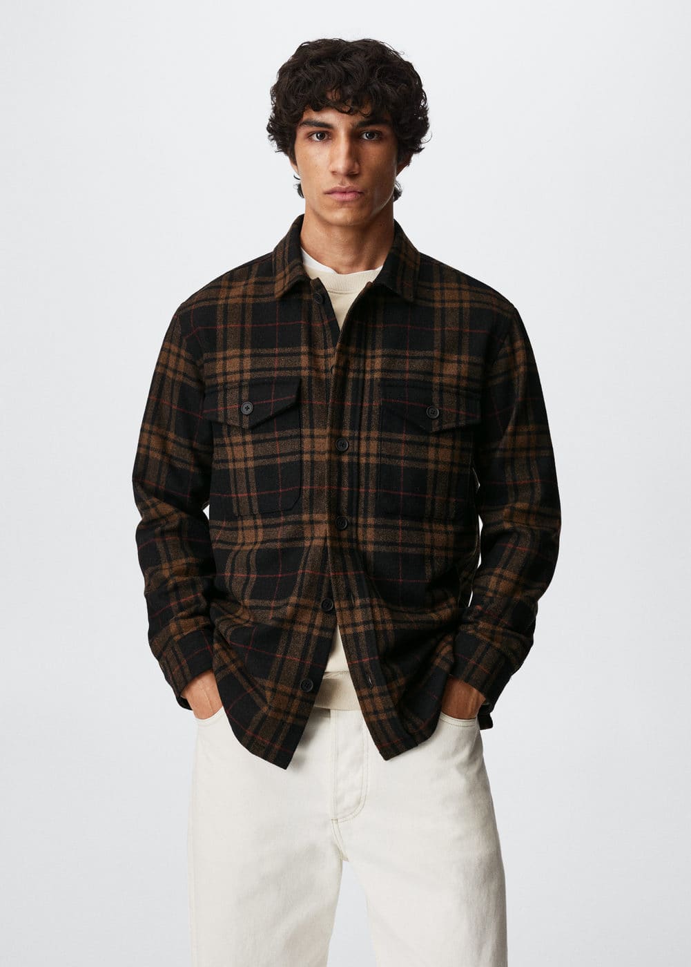 Surchemise en laine à carreaux - Homme | Mango Man France surchemise carreaux mango