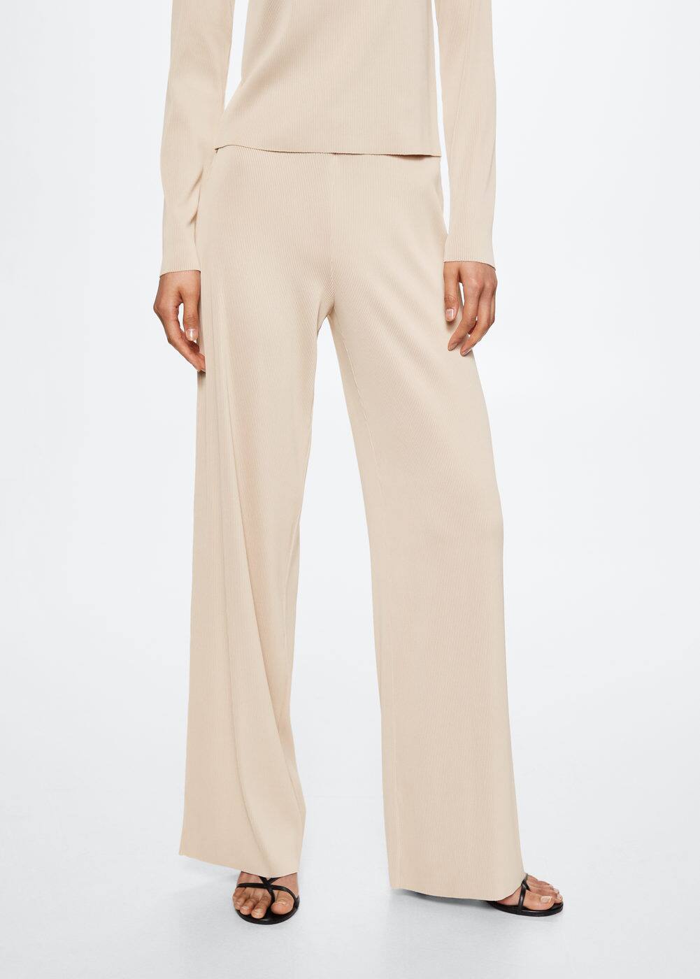 Pleated palazzo trousers -  Woman | Mango Canada