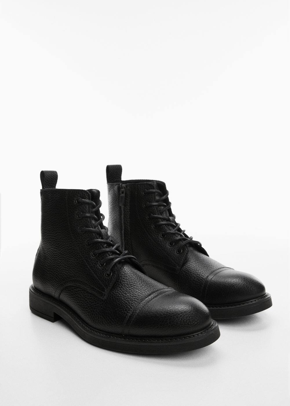 Laceup leather boots Men Mango Man United Kingdom