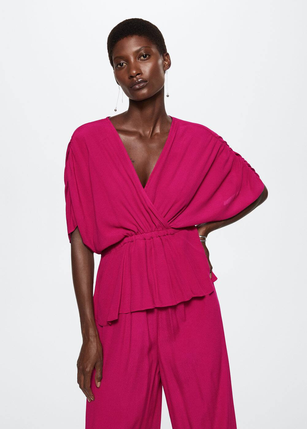 Wrap V neckline Jumpsuit Woman Mango Singapore wrap-v-neckline-jumpsuit-woman-mango-singapore