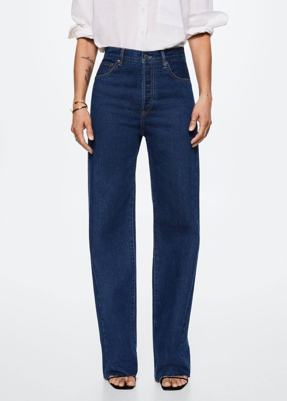 High-rise wideleg jeans  -  Woman | Mango Canada