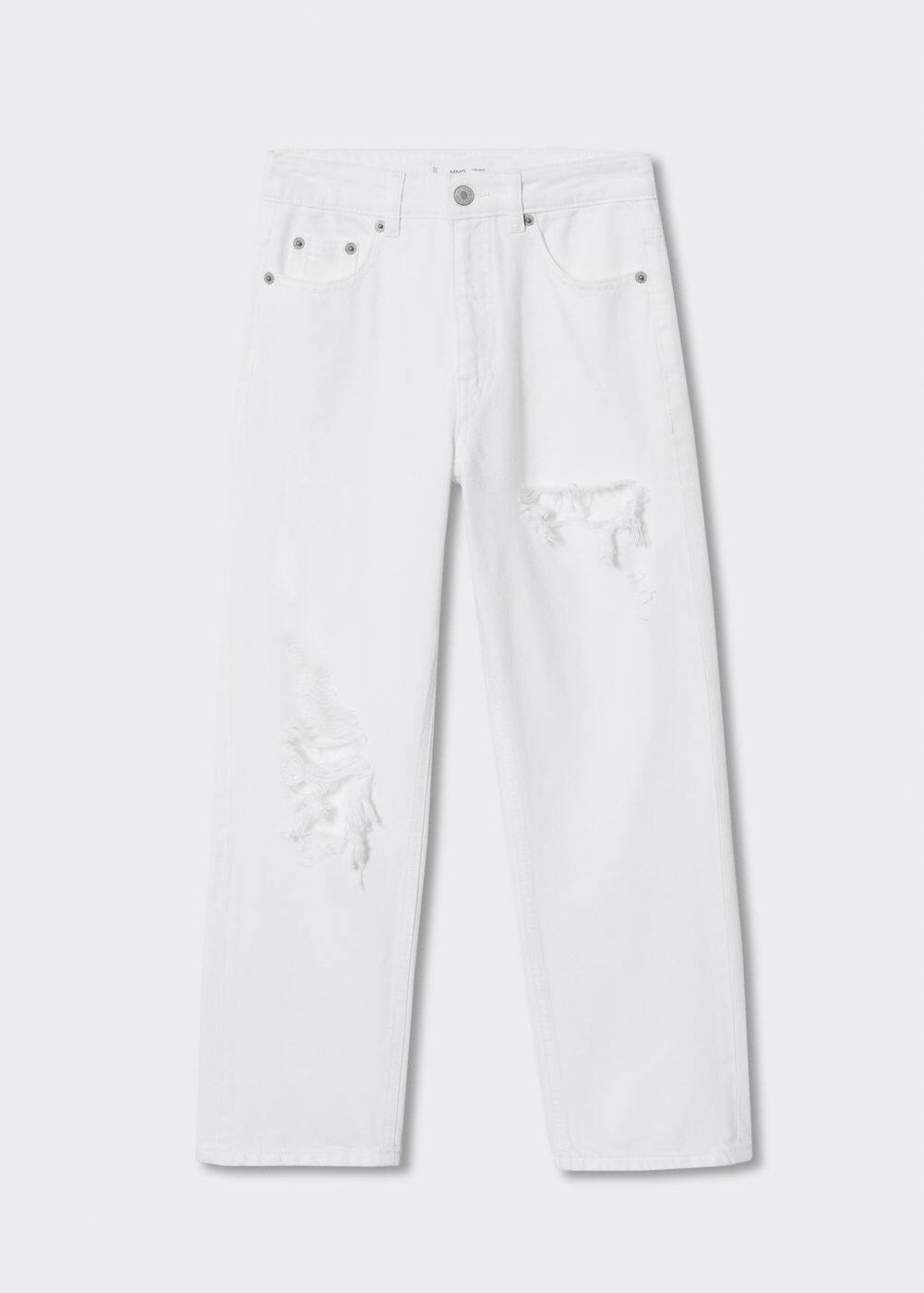 Straightfit decorative rips jeans Teenage girl Mango Teen USA